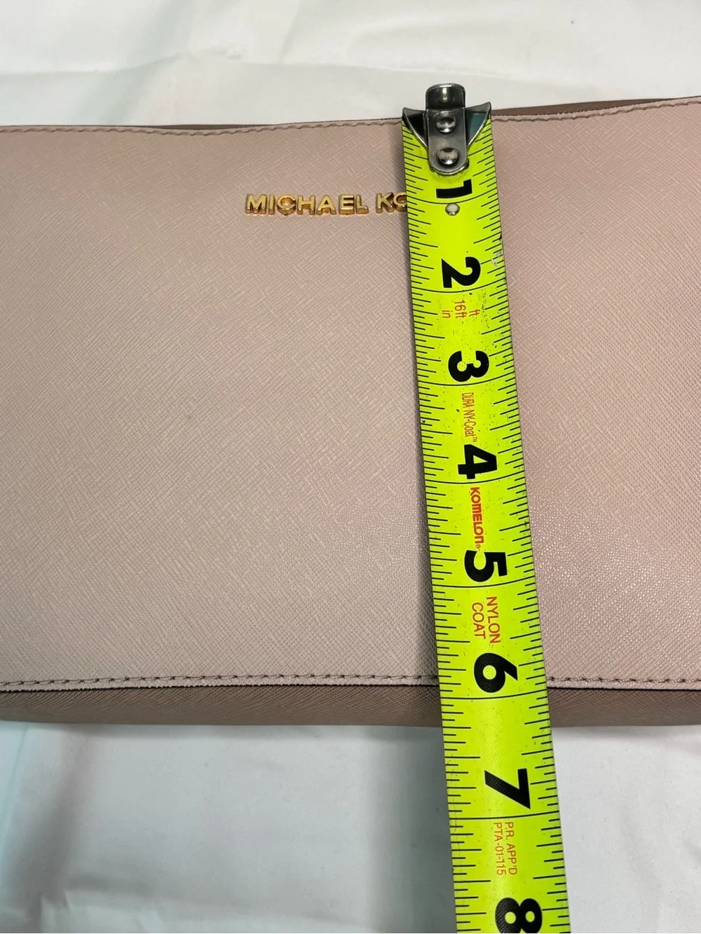 Michael Kors Jet Set Pink Saffiano Leather Crossbody Camera Bag Gold Chain